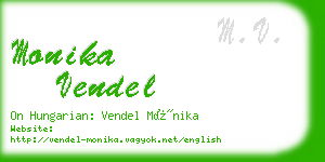 monika vendel business card